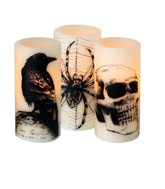 Halloween-Flickering-LED-Candles-with-Creative-Human-Skull-Black-Bird-Crow-Raven-Decals-for-Friend-Family-1